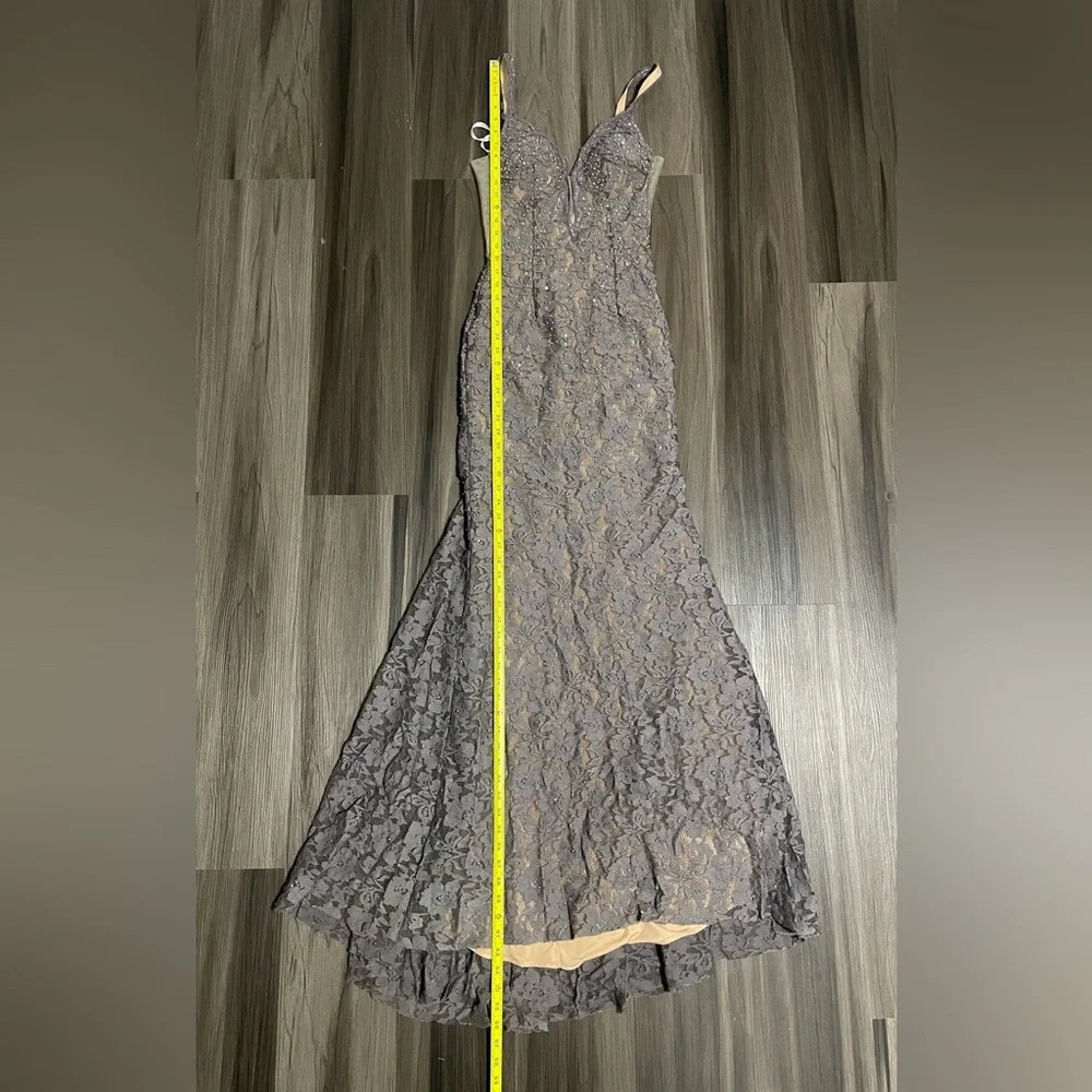 BEADED LACE FITTED SLEEVELESS GOWN BY JOVANI 48994 - Picture 16 of 16